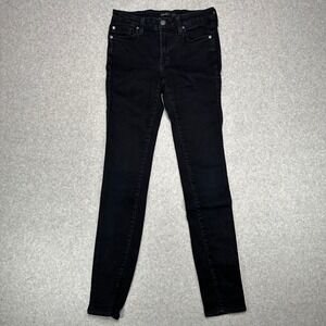 Fidelity Denim Women's Black Skinny Jeans Size 28 Made in USA